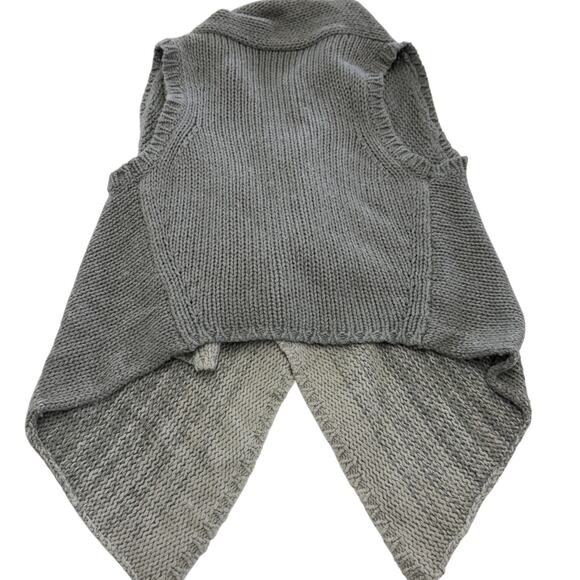 Theory Sweater Vest Womens Medium Gray Melinda B Paramour Cashmere Blend Drape - Picture 2 of 8